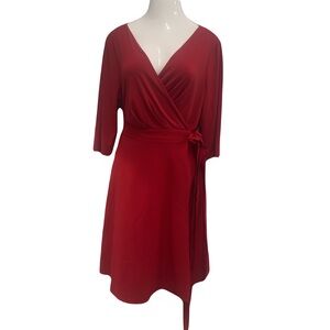 Sangria Red wrap dress size 18w